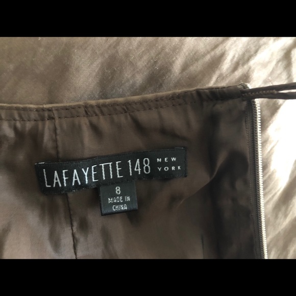 Lafayette 148 NY Taffeta Skirt size 8 Pleated Front Chic cozy gorgeous style - Picture 7 of 13